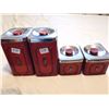 Image 5 : 4 PIECE KITCHEN CANISTERS, MADE IN CANADA
