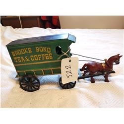 CAST IRON WAGON, HORSE. BROOKS BOND TEA, COFFEE