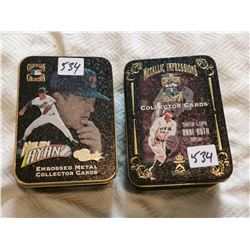 2 BOXES EMBOSSED COLLECTOR CARDS, BABE RUTH, NOLAN RYAN