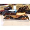 Image 2 : 3 WOODEN OLD CARS, 12" LONG IN BOXES, LOT 1