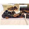 Image 2 : 3 WOODEN OLD CARS, 12" LONG IN BOXES, LOT 2
