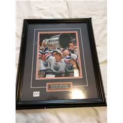 WAYNE GRETZKY ORIGINAL FRAMED PHOTO, 15" X 18"