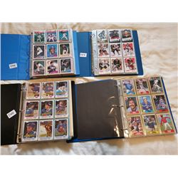 4 BINDERS OF SPORTS CARDS, 2 NHL, 2 MLB