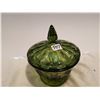 Image 3 : DARK GREEN GLASS CANDY DISH