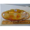 Image 1 : VINTAGE MARIGOLD CARNIVAL GLASS OVAL RELISH/CANDY DISH