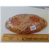 Image 2 : VINTAGE MARIGOLD CARNIVAL GLASS OVAL RELISH/CANDY DISH