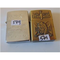 TWO STAR-1 LIGHTERS. STAR MODEL AND COSTA RICA