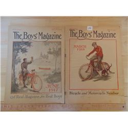 TWO WORLD WAR 1 VINTAGE THE BOY'S MAGAZINE GREAT ADS