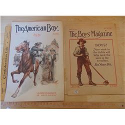 TWO WORLD WAR 1 VINTAGE THE BOY'S MAGAZINE & THE AMERICAN BOY GREAT ADS