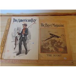 TWO WORLD WAR 1 VINTAGE THE BOY'S MAGAZINE & THE AMERICAN BOY GREAT ADS