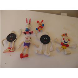 VINTAGE RESTAURANT PROMOTIONAL TOYS BENDIES AND FIGURES