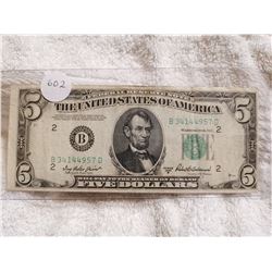 1950B $5 USA BILL