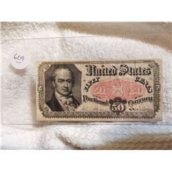 1875 HIGH GRADE US 50 CENT FRACTIONAL CURRENCY