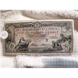 1935 $10 BANK OF COMMERCE CHARTER BANK NOTE