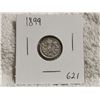 Image 1 : 1899 CANADA SILVER 5 CENT COIN