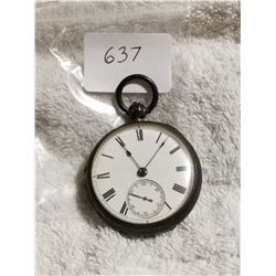 1800'S SILVER ENGLISH POCKET WATCH, SIZE 16