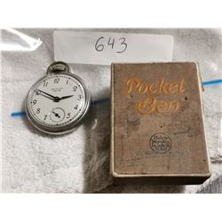 POCKET BEN WESTCLOX WORKING IN ORIGINAL CASE