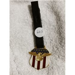 US FLAG/EAGLE POCKET WATCH FOB