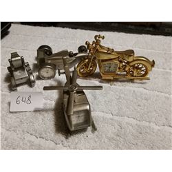 4 COLLECTIBLE MINI CLOCKS