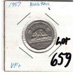 1957 BUGTAIL 5 CENT
