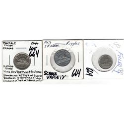 THREE CANADIAN ERROR COIN VARIETIES