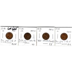 USA ERROR COIN VARIETY 1 CENT LOT