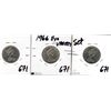 Image 2 : 1966 ERRORS IN 6 THREE COIN SET
