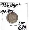 Image 2 : 1936 BAR VARIETY 10 CENR PIECE