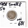 Image 2 : 1908 SMALL 8 GOOD GRADE 5 CENT PIECE