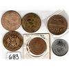 Image 1 : SIX VINTAGE TRADE DOLLARS/TOKENS