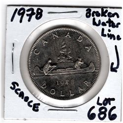 1978 SCARCE BROKEN BOTTOM WATERLINE VARIETY