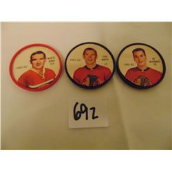 VINTAGE SALADA FOOD 1961-1962  HOCKEY COINS