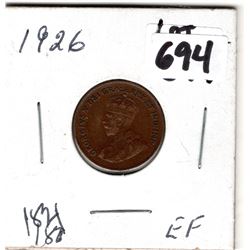 1926 HIGHER GRADE 1 CENT
