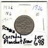 Image 2 : 1926 NEAR 6 5 CENT STRUCK ON CORRODED PLANCHET