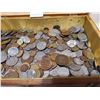 Image 3 : ABOUT 4 POUNDS OF FOREIGN COINS IN WOODEN BOX