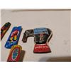 Image 3 : 4 VINTAGE JAPAN TOY TIN WHISTLES, 2 LUCKY ELEPHANT