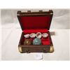 Image 1 : VINTAGE TREASURE BOX WITH CONTENT, 2 GIANT MARBLES