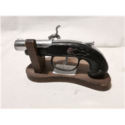 VINTAGE GUN SHAPED LIGHTER ON STAND