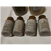 Image 4 : 2 VINTAGE JUGS & 4 POTTERY CORKED SPICE CROCKS
