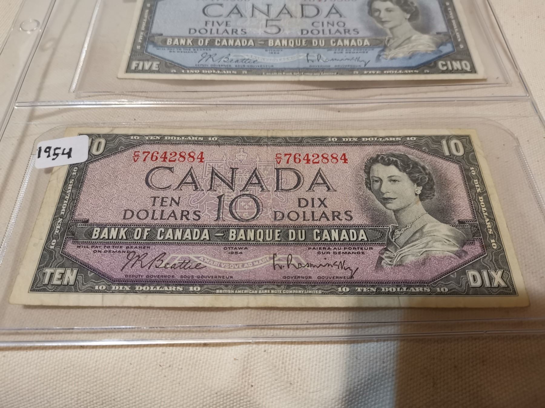 1954 2, 5 & 10 BILLS