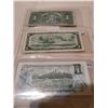 Image 5 : 3 DIFFERENT $1 BILLS, 1937 '54 '73