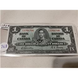 1937 $1 BILL GORDON