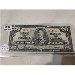 1937 $20 BILL, GORDON