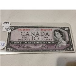1954 $10 DEVILS FACE BILL