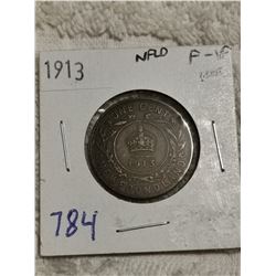 1913 NFLD LARGE 1 CENT COIN