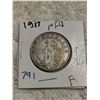 Image 1 : 1917 NFLD SILVER 50 CENT COIN