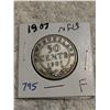 Image 1 : 1907 NFLD SILVER 50 CENT COIN