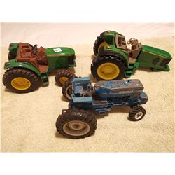 LOT OF 3 TRACTORS, ABOUT 9" EACH