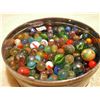 Image 2 : TIN FULL OF MARBLES, 7" WIDE
