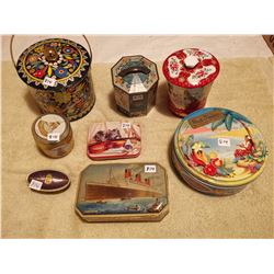 LOT OF COLLECTIBLE TINS